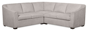 Sofa sectionnel Envy 3 pièces en tissu de chenille - gris brouillard