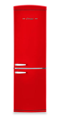  Réfrigérateur Classic Rétro par Unique de 24 po et de 12 pi3 à congélateur inférieur - pomme rouge bonbon - UGP-340L AC R 