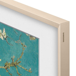 Cadre décoratif personnalisable pour téléviseur « The Frame » de 50 po de Samsung - sable doré biseauté