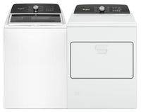  Laveuse à chargement par le haut de 5,2 pi3 avec robinet intégré et sécheuse à gaz de 7 pi3 de Whirlpool 