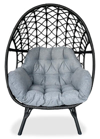  Fauteuil en forme d’œuf Coco pour la terrasse et l’extérieur - gris