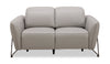Causeuse à inclinaison électrique Riviera en cuir véritable de qualité supérieure - gris clair