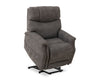 Fauteuil basculeur à inclinaison électrique Claire de 34 po en tissu d’apparence cuir - gris anthracite 