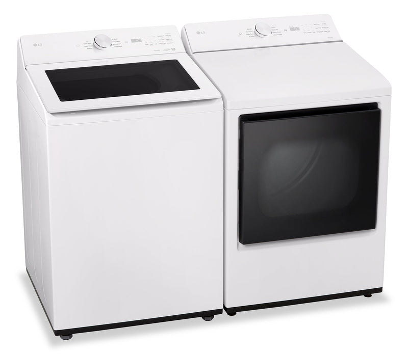 Laveuse intelligente à chargement par le haut LG 5,8 pi³ avec EasyUnload et sécheuse électrique LG 7,3 pi³ avec détection IA 