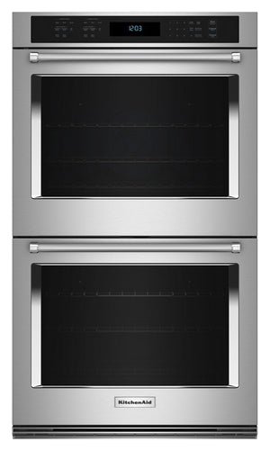 Four mural double électrique KitchenAid de 10 pi³ et de 30 po avec convection véritable - acier inoxydable - KOED530PSS