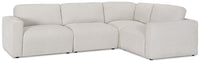  Sofa sectionnel modulaire Lotus 4 pièces en chenille - lin