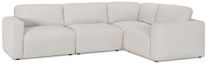 Sofa sectionnel modulaire Lotus 4 pièces en chenille - lin