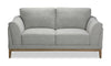 Causeuse Stella de 67,7 po tissu avec base en bois et coussins de dossier amovibles - grise