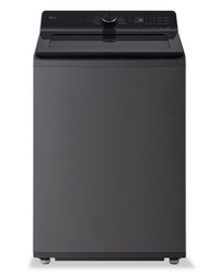  Laveuse intelligente LG à chargement par le haut de 5,8 pi³ avec EasyUnload et détection IA - noir platine - WT8200CL 