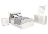  Ensemble de chambre à coucher Riley 6 pièces avec lit double - blanc