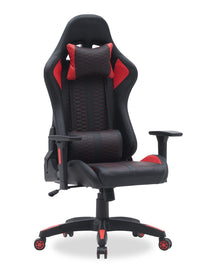  Fauteuil de jeu ergonomique Hawk de 27,5 po - noir et rouge