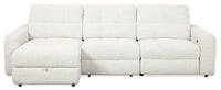  Sofa sectionnel modulaire de gauche Elevate de Scott Living 3 pièces de 115 po en tissu de chenille avec fauteuil long - beige