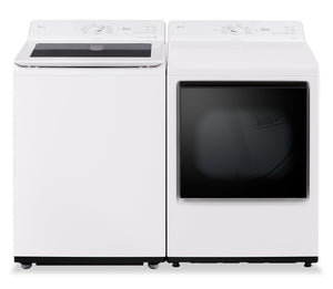 Laveuse intelligente à chargement par le haut LG 5,8 pi³ avec EasyUnload et sécheuse électrique LG 7,3 pi³ avec détection IA 