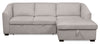 Sofa-lit sectionnel de droite Envy 2 pièces en tissu de chenille avec fauteuil long de rangement - gris brouillard