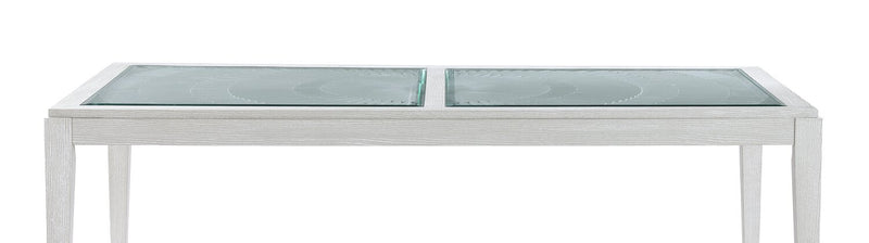 Table de salle à manger Vida de 78 po (L) avec incrustations en verre - sable