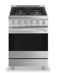 Cuisinière professionnelle à gaz Smeg de 2,8 pi3 - SPR24UGGX