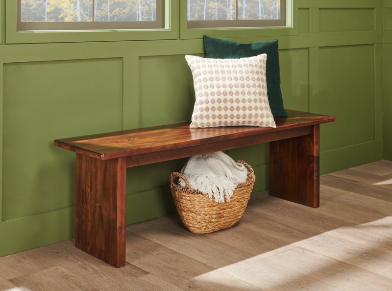 Banc de salle à manger Vale de 58 po (l) en bois - brun