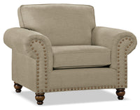  Fauteuil Wynn en chenille - taupe 