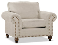  Fauteuil Wynn en chenille - lin 