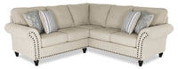  Sofa sectionnel Wynn 2 pièces en chenille - lin 