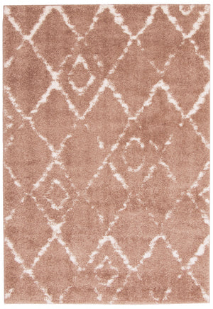 Carpette à poil long Serafina rose 3 pi 11 po x 6 pi 0 po