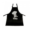 Tablier pour barbecue en néoprène noir