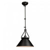 Luminaire suspendu de style applique murale Brydon noir à 1 ampoule