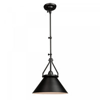 Luminaire suspendu de style applique murale Brydon noir à 1 ampoule