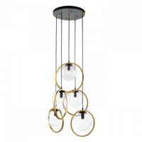  Luminaire suspendu Lugano à 5 ampoules avec corde 