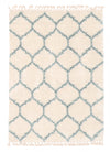 Carpette à poil long Helma Trellis crème 8 pi 0 po x 10 pi 0 po