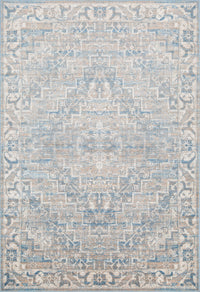 Carpette Shi bleu rétro à motifs de diamants 4 x 6