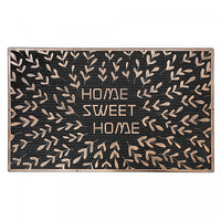 Tapis de plancher « Home Sweet Home » orné de feuilles, en caoutchouc