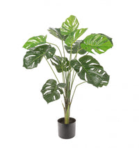  Monstera artificiel de 29 po pour l’intérieur et l’extérieur en pot noir 