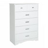 Tiara Commode 5 Tiroirs - Blanc solide