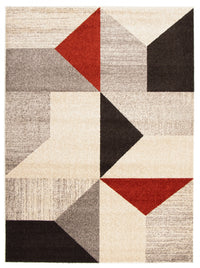 Carpette Hadley grisrouge 7 pi 10 po x 10 pi 2 po