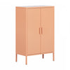 Crea Meuble de rangement avec 2 portes en métal - Orange