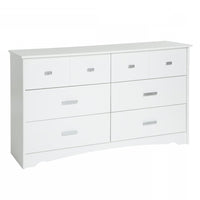  Tiara Bureau Double 6 Tiroirs - Blanc solide 