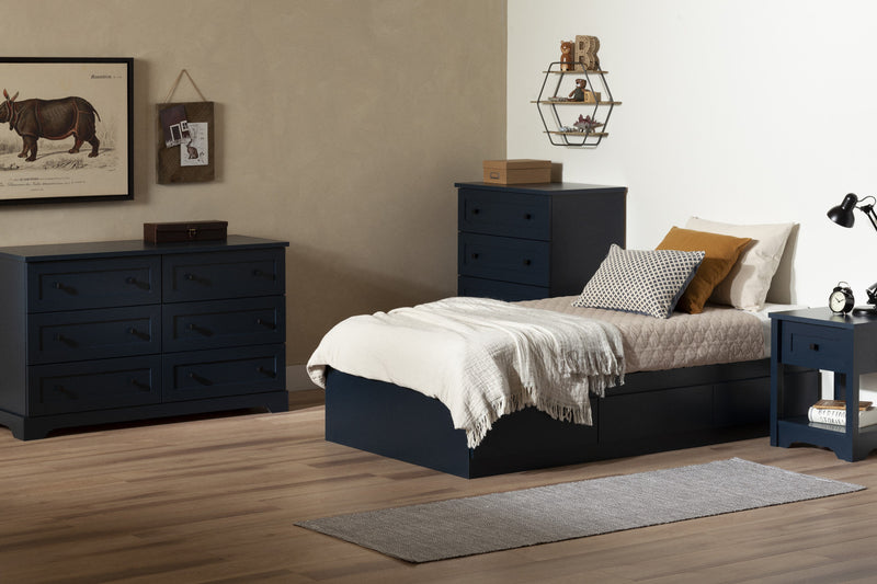 Table de nuit Hazen - bleu marine