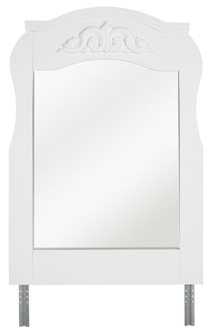 Miroir de commode de chambre à coucher Diamond Dreams pour enfants - blanc