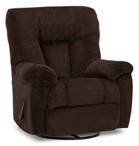  Fauteuil pivotant, berçant et inclinable Earth de Design à mon image de 39 po en tissu de chenille brun chocolat