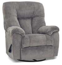  Fauteuil pivotant, berçant et inclinable Earth de Design à mon image de 39 po en tissu de chenille gris ardoise