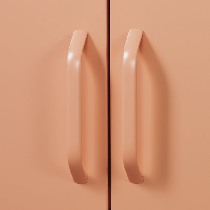Crea Meuble de rangement avec 2 portes en métal - Orange