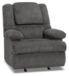 Fauteuil de massage à inclinaison électrique Atlantic de Design à mon image de 38 po en tissu de chenille gris graphite 