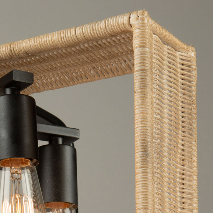 Luminaire suspendu Perris noir à 4 ampoules