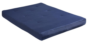 Matelas de futon Jayce de DHP à rembourrage en polyester 8 po pour lit double - bleu