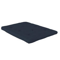 Matelas de futon Fletcher DHP à rembourrage en polyester thermolié pour lit double - bleu