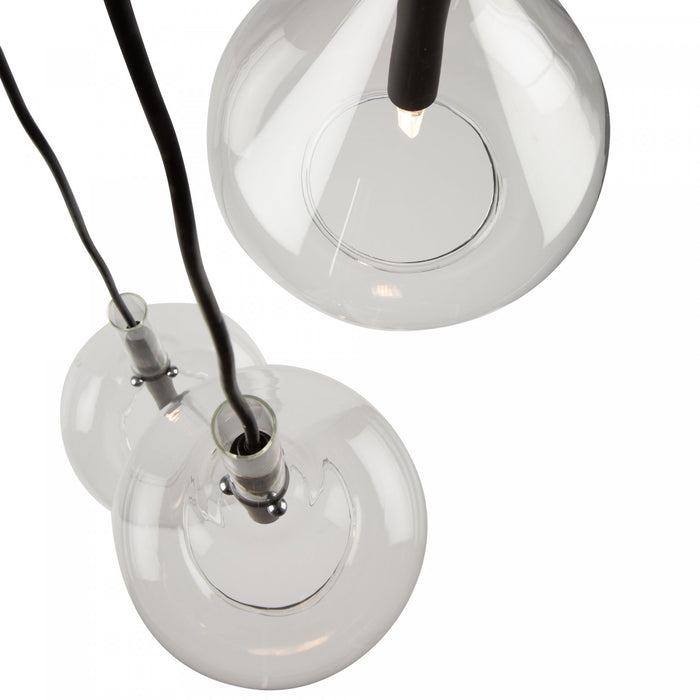 Luminaire suspendu Conic noir à 3 ampoules