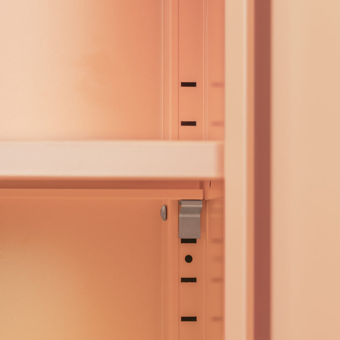 Crea Meuble de rangement avec 2 portes en métal - Orange