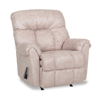  Fauteuil berçant inclinable Commodore de Design à mon image de 36 po en tissu d’apparence cuir brun clair