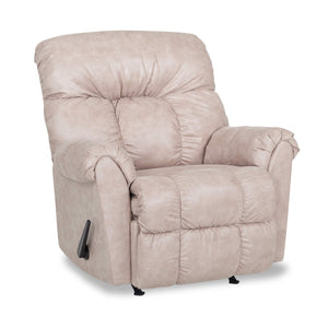 Fauteuil berçant inclinable Commodore de Design à mon image de 36 po en tissu d’apparence cuir brun clair